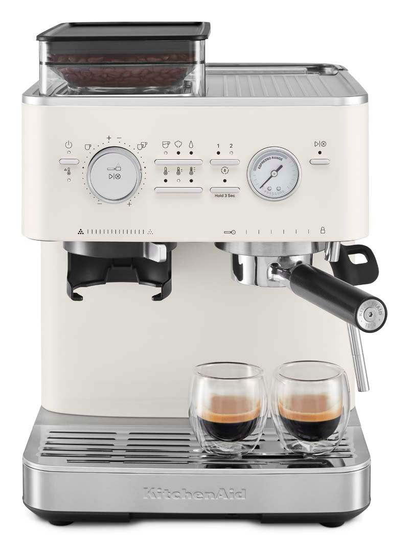 KitchenAid Semi Automatic Espresso Machine with Burr Grinder Porcelain (14806605332858)