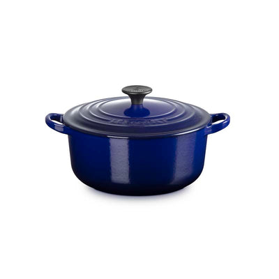 Le Creuset Classic Cast Iron Round Casserole Indigo (14849996685690)