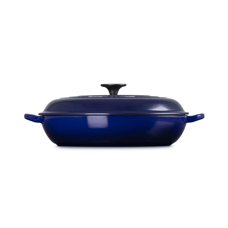 Le Creuset Classic Cast Iron Shallow Casserole 30cm Indigo (14849977516410)