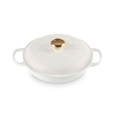 Le Creuset Cast Iron Snowflake Shallow Casserole 26cm (7311019311162)