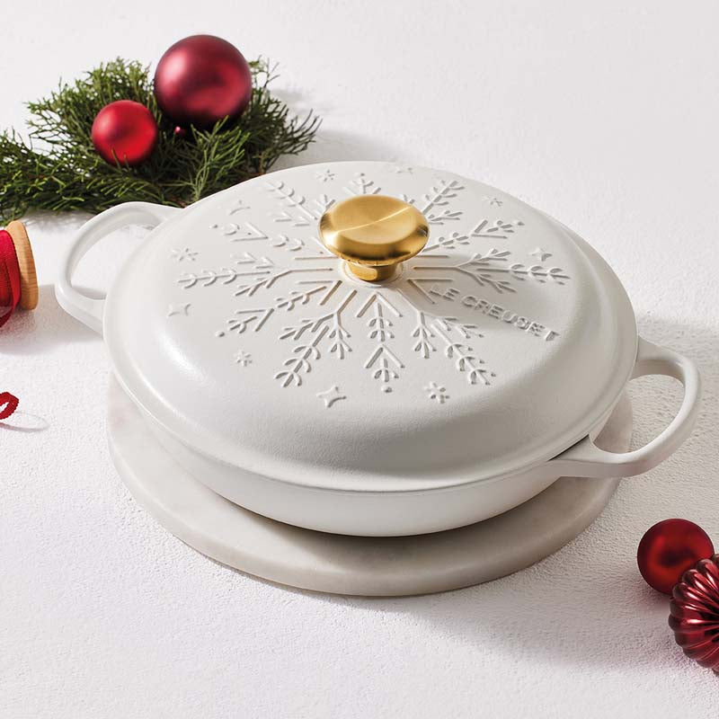 Le Creuset Cast Iron Snowflake Shallow Casserole 26cm (7311019311162)