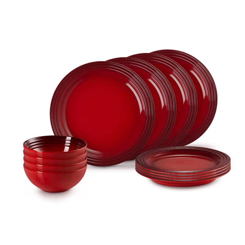 Le Creuset Stoneware 12 piece Dinnerware Set (7354930069562)