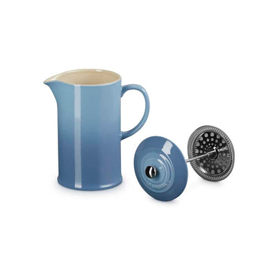 Le Creuset Stoneware Cafetiere with Metal Press 1L Chambray Alt4 (7177294381114)