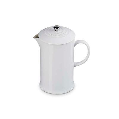 Le Creuset Stoneware Cafetiere with Metal Press 1L White (7311018229818)