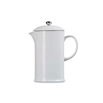 Le Creuset Stoneware Cafetiere with Metal Press 1L White (7311018229818)