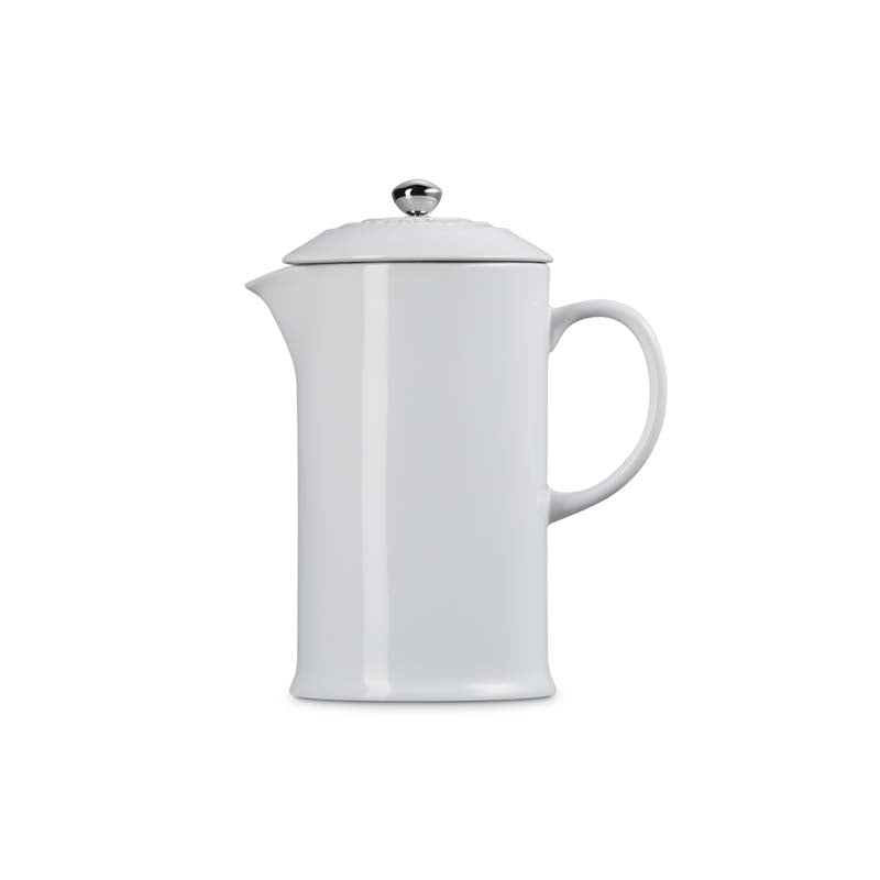 Le Creuset Stoneware Cafetiere with Metal Press 1L White (7311018229818)