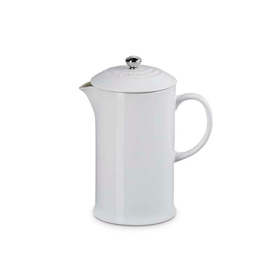 Le Creuset Stoneware Cafetiere with Metal Press 1L White (7311018229818)