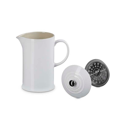 Le Creuset Stoneware Cafetiere with Metal Press 1L White (7311018229818)