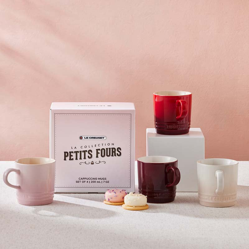 Le Creuset Stoneware La Petits Fours Collection Cappuccino Mugs 200ml (Set of 4) (7174407585850)