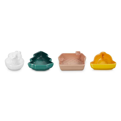 Le Creuset Stoneware Set of 4 Christmas Mini Dishes (7311019180090)