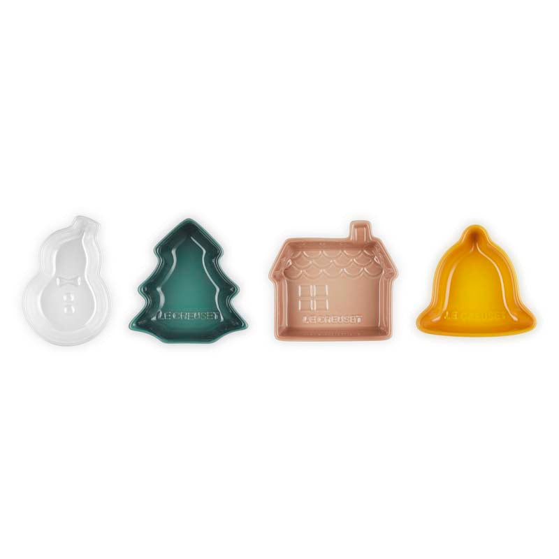 Le Creuset Stoneware Set of 4 Christmas Mini Dishes (7311019180090)