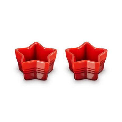 Le Creuset Stoneware Stackable Star Ramekin Cerise (Set of 2) (7135056101434)