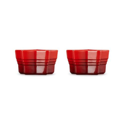 Le Creuset Stoneware Stackable Star Ramekin Cerise (Set of 2) (7135056101434)