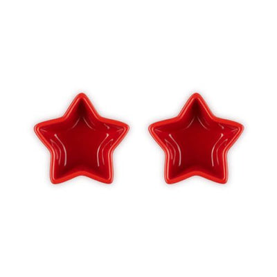 Le Creuset Stoneware Stackable Star Ramekin Cerise (Set of 2) (7135056101434)