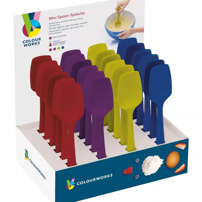 KitchenCraft Colourworks Mini Silicone Spoon Spatula (Assorted Colours) (2525682991162)