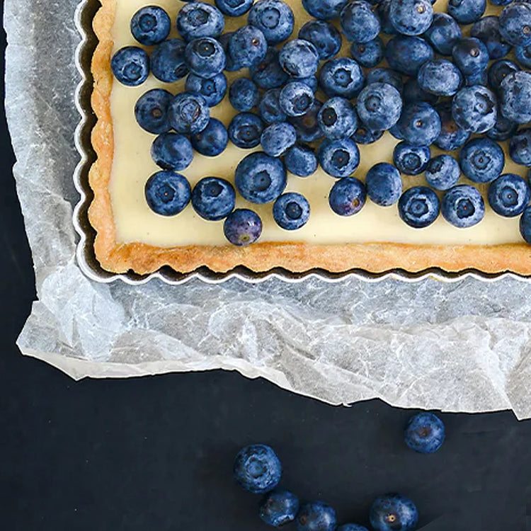 Blueberry tart baked in Silverwood tin