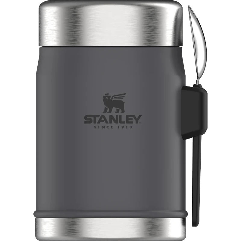 Stanley Food Jar + Spork 0.4L Charcoal (253476) (7312222650426)