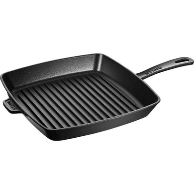 Staub Cast Iron American Grill Square 26cm Black  (361313) (7311023964218) (14849094418810)