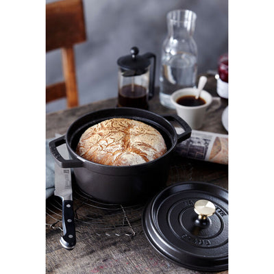 Staub Cast Iron Cocotte Round 24cm Black (342323) (7311024586810) (2383005155386)