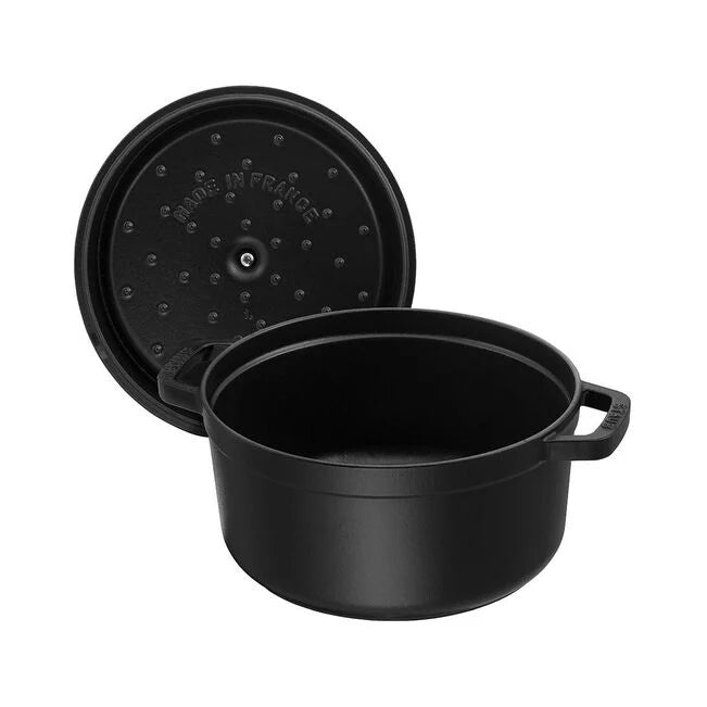 Staub Cast Iron Cocotte Round 24cm Black (342323) (7311024586810) (2383005155386)