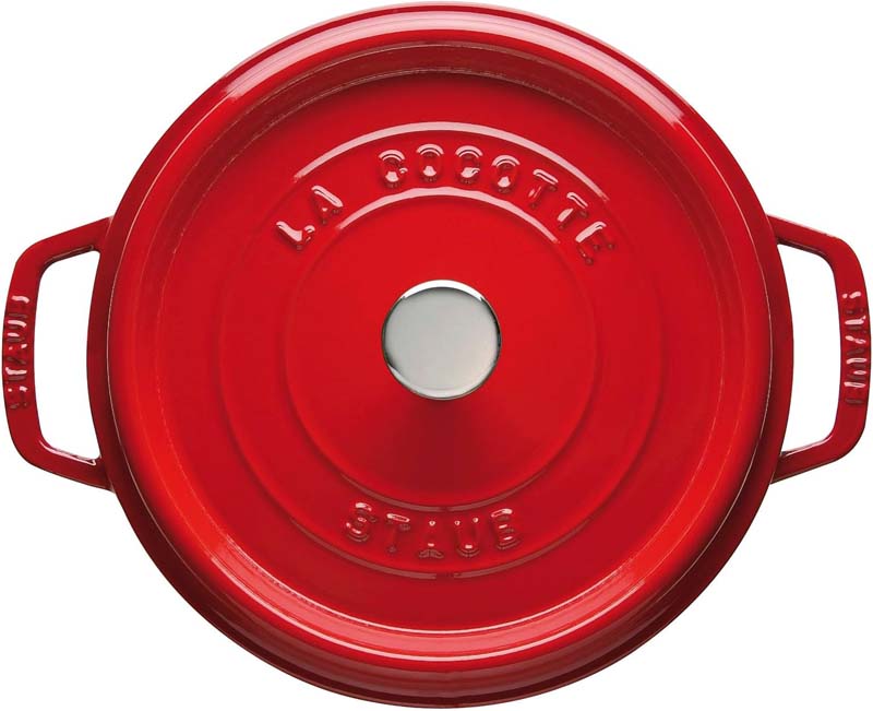 Staub Cast Iron Cocotte Round 24cm Cherry (342325) (7311024521274) (2383005155386)