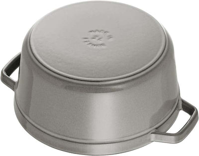 Staub Cast Iron Cocotte Round 24cm Graphite (342324) (7311024554042) (2383005155386)