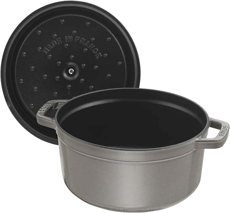 Staub Cast Iron Cocotte Round 24cm Graphite (342324) (7311024554042) (2383005155386)