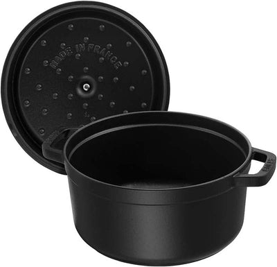 Staub Cast Iron Cocotte Round 28cm Black (342329) (7311024390202) (2383005155386)