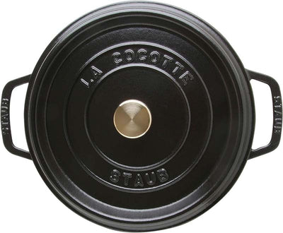 Staub Cast Iron Cocotte Round 28cm Black (342329) (7311024390202) (2383005155386)