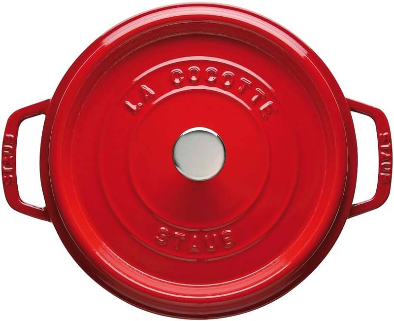 Staub Cast Iron Cocotte Round 28cm Cherry (342331) (7311024324666) (2383005155386)