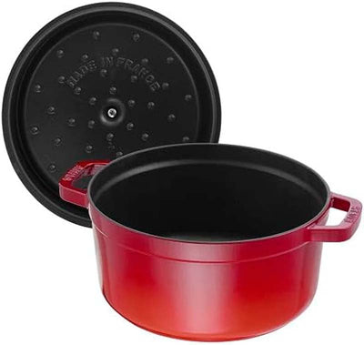 Staub Cast Iron Cocotte Round 28cm Cherry (342331) (7311024324666) (2383005155386)