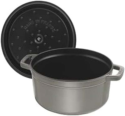 Staub Cast Iron Cocotte Round 28cm Graphite (342330) (7311024357434) (2383005155386)