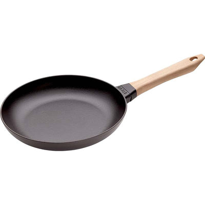 Staub Cast Iron Fry Pan with wooden handle Black (7311023833146)