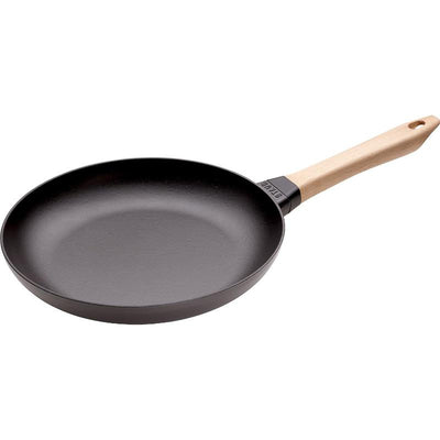 Staub Cast Iron Fry Pan with wooden handle Black (7311023833146)