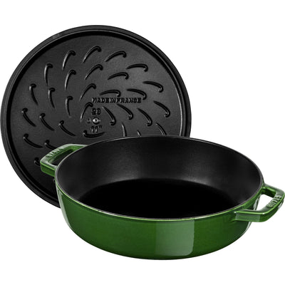 Staub Cast Iron Saute Pan Chistera 24cm Basil Green (361309) (7311024095290) (7311024062522)