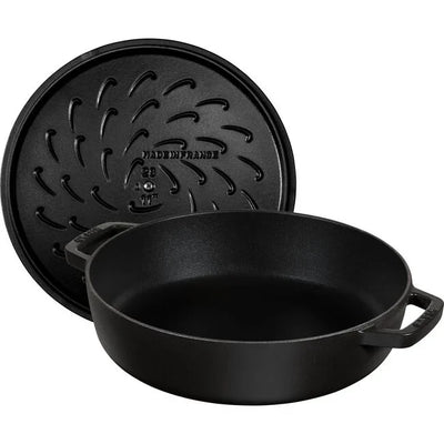 Staub Cast Iron Saute Pan Chistera 24cm Black (361307) (7311024160826) (7311024062522)