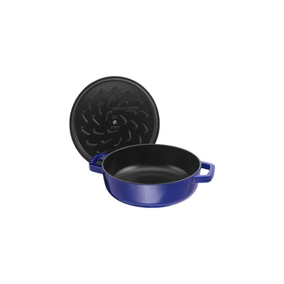 Staub Cast Iron Saute Pan Chistera 24cm Dark Blue (361308) (7311024128058) (7311024062522)