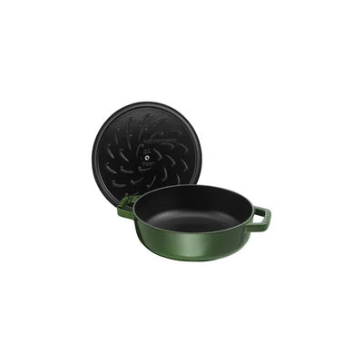 Staub Cast Iron Saute Pan Chistera 28cm Basil Green (361312) (7311023996986) (7311024062522)