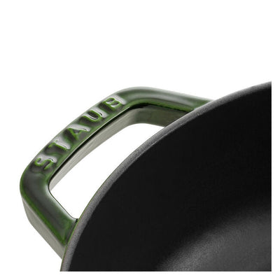 Staub Cast Iron Saute Pan Chistera 28cm Basil Green (361312) (7311023996986) (7311024062522)