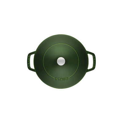 Staub Cast Iron Saute Pan Chistera 28cm Basil Green (361312) (7311023996986) (7311024062522)