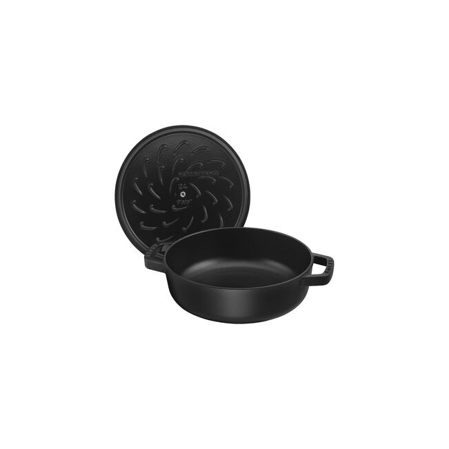 Staub Cast Iron Saute Pan Chistera 28cm Black (361310) (7311024062522)