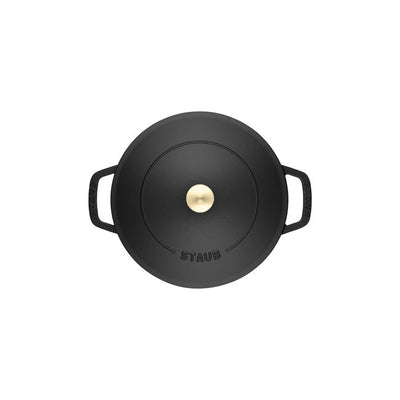 Staub Cast Iron Saute Pan Chistera 28cm Black (361310) (7311024062522)