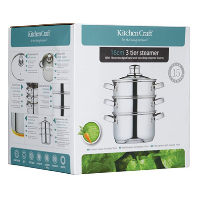 K.C. 3TIER 16CM STEAMER Stainless Steel (6858686267450)