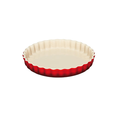 Le Creuset Stoneware 28cm Fluted Flan Cerise (6548384940090)