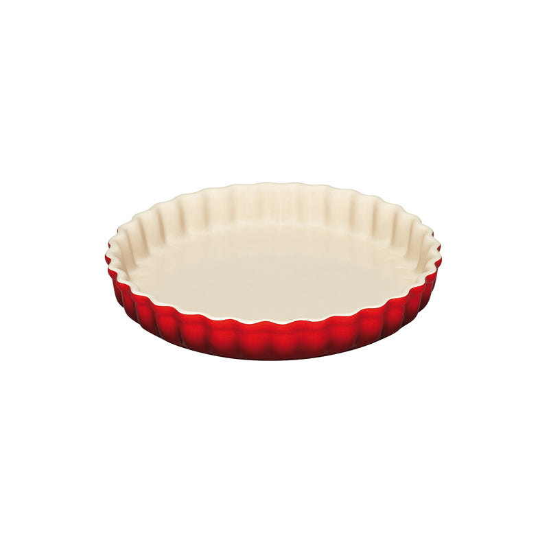 Le Creuset Stoneware 28cm Fluted Flan Cerise (6548384940090)