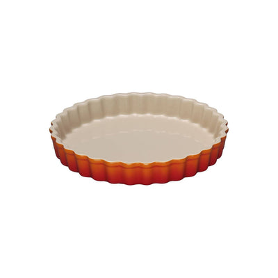 Le Creuset Stoneware 28cm Fluted Flan Volcanic (6548384841786)