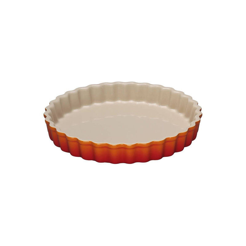 Le Creuset Stoneware 28cm Fluted Flan Volcanic (6548384841786)