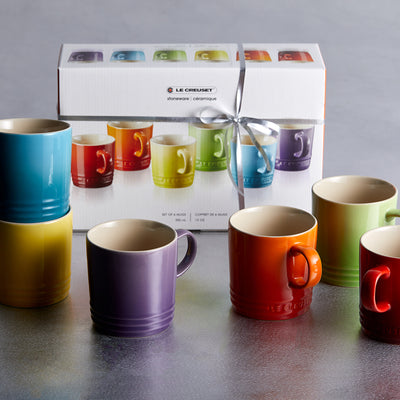 Le Creuset Rainbow Cappuccino Mugs 0.2L (Set of 6) (6763355373626)