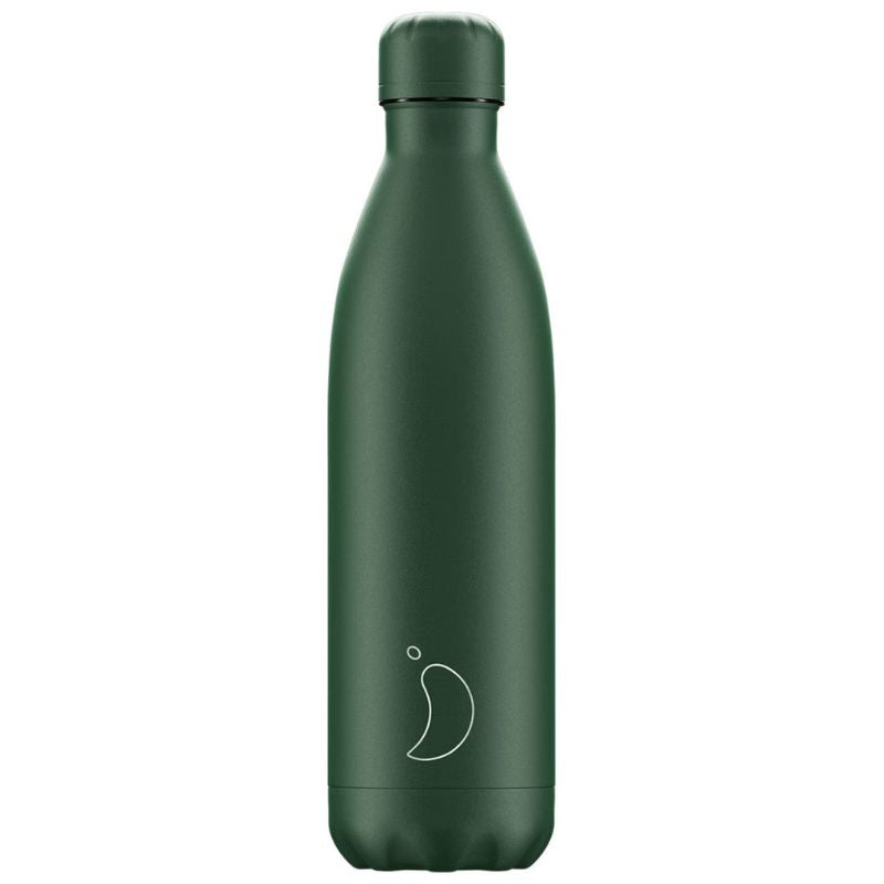 Chillys  Matte All Green 750ml Bottle (6858153656378)