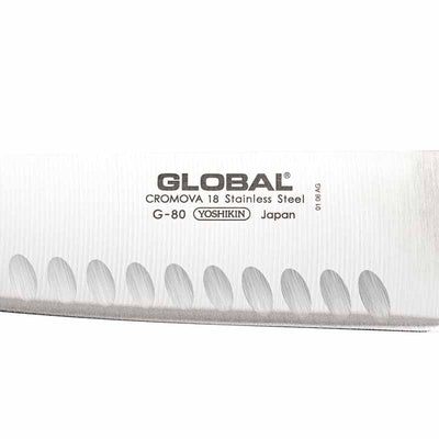 Global Santoku Fluted Knife 18cm G-80 (6762738647098)